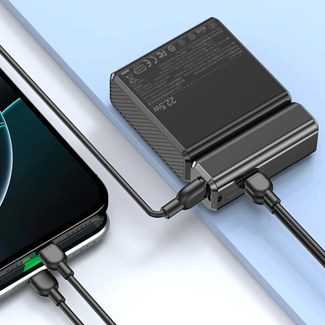 Power Bank With Retractable Cable factory
